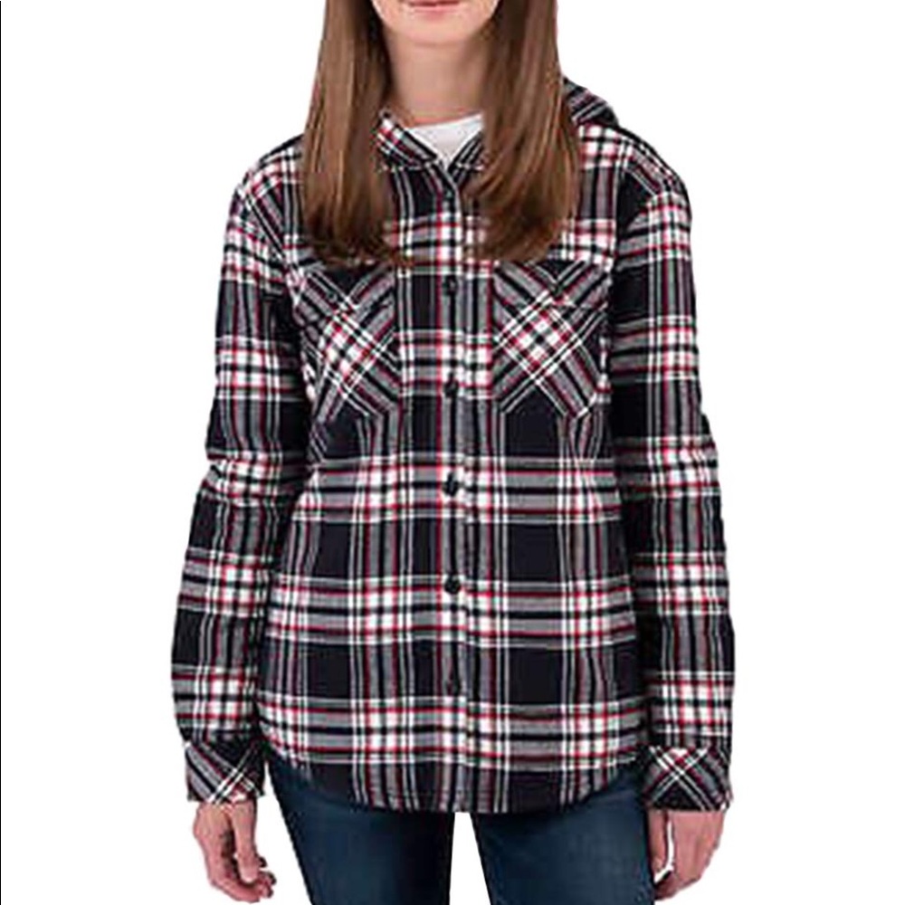 SUPER CUTE SOFT SHERPA LINED FLANNEL HOODY
